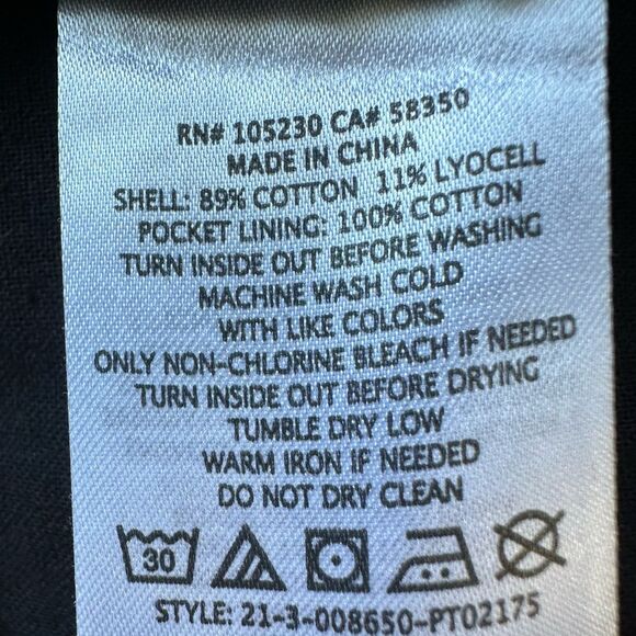 JOIE Lagos Cropped Cotton Pants In Black Caviar Size 2 - Picture 16 of 16